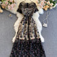 Elegant A line lace long dress  809