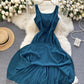 Simple A line short dress fashion girl dress  765