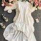 Simple A line round neck dress fashion dress  841