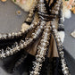 Black v neck lace dress A line party dress  827
