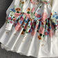 Stylish A line floral dress long sleeve dress  803