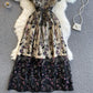 Elegant A line lace long dress  809