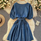 Cute A line short dress fashion dress  858
