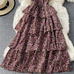 Cute A line floral dress  815