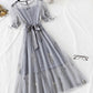 A line tulle dress with sequins fashion girl summer dress  1150