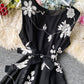 A-Linie Blumen kurzes Kleid Sommerkleid 1163