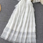 Cute tulle lace A line dress fashion girl dress  1061