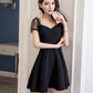 Black short dress fashion dress  1079