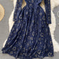 Elegant lace long sleeve dress A line dress  776
