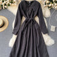 Cute A line long sleeve dress trench dress  1023
