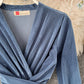 Elegant v neck velvet dress long sleeve dress  914