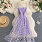 Cute A line tulle floral dress  766