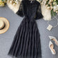 Cute tulle lace A line dress fashion girl dress  1061