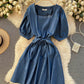 Cute A line short dress fashion dress  858