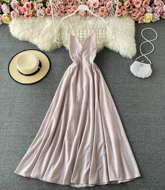 Shiny v neck short dress fashion dress  861