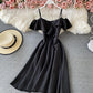 Cute off shoulder short dress A line fashion dress  744