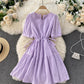 Cute A line round neck short dress fashion dress  711