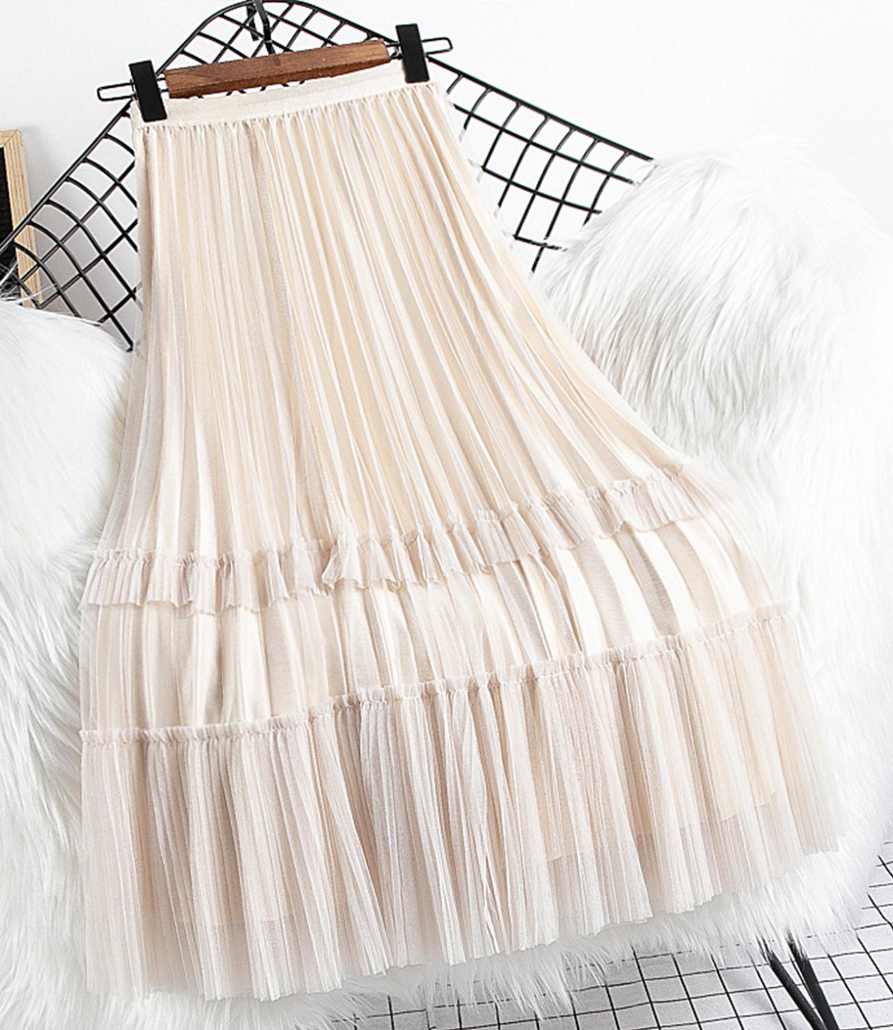 Cute A line tulle skirt  3452