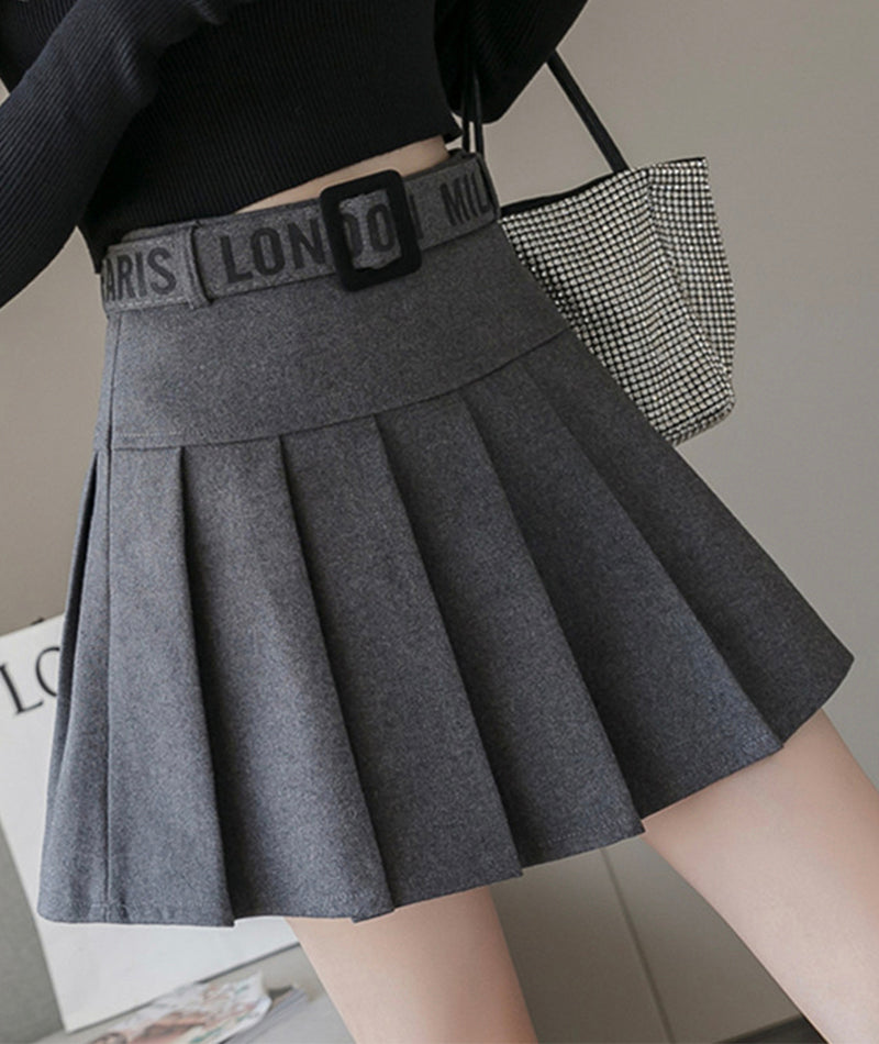 Cute A line pleated skirt  3461