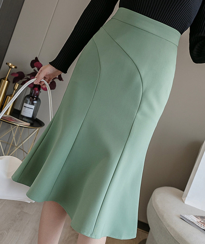 Elegant ruffle skirt wrap hip skirt  3489