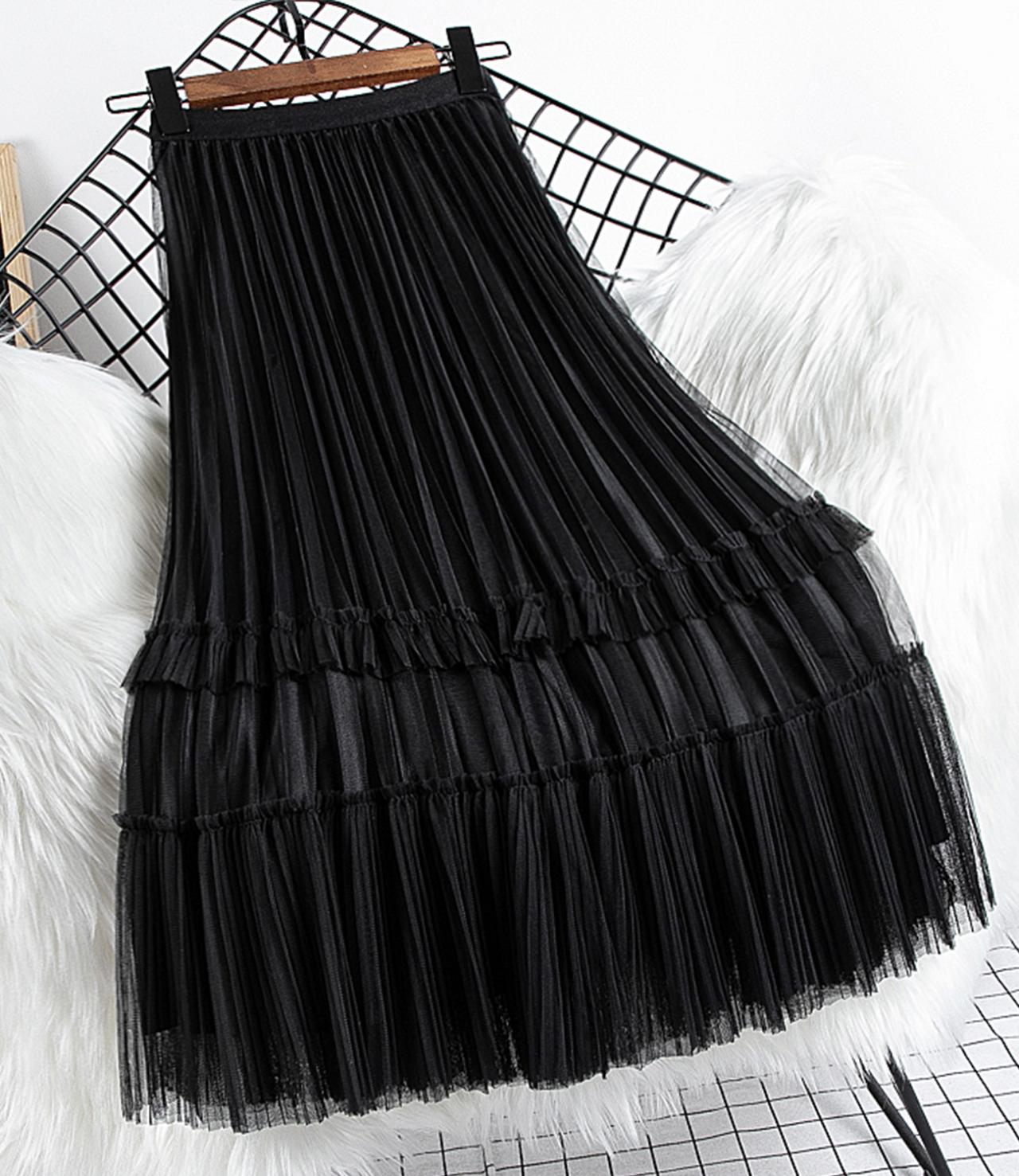 Cute A line tulle skirt  3452