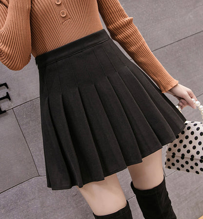 Cute A line pleated skirt  3482