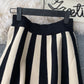 Ein Linienstreifenrock Hochwertiger Strickrock 3511