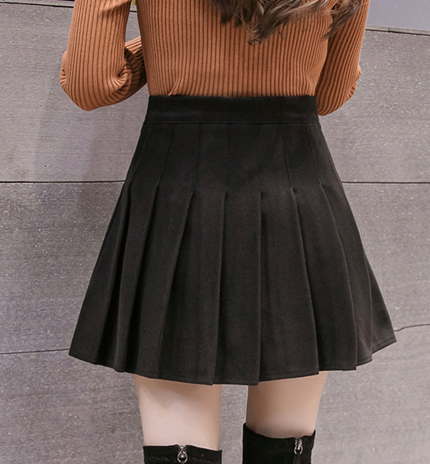 Cute A line pleated skirt  3482