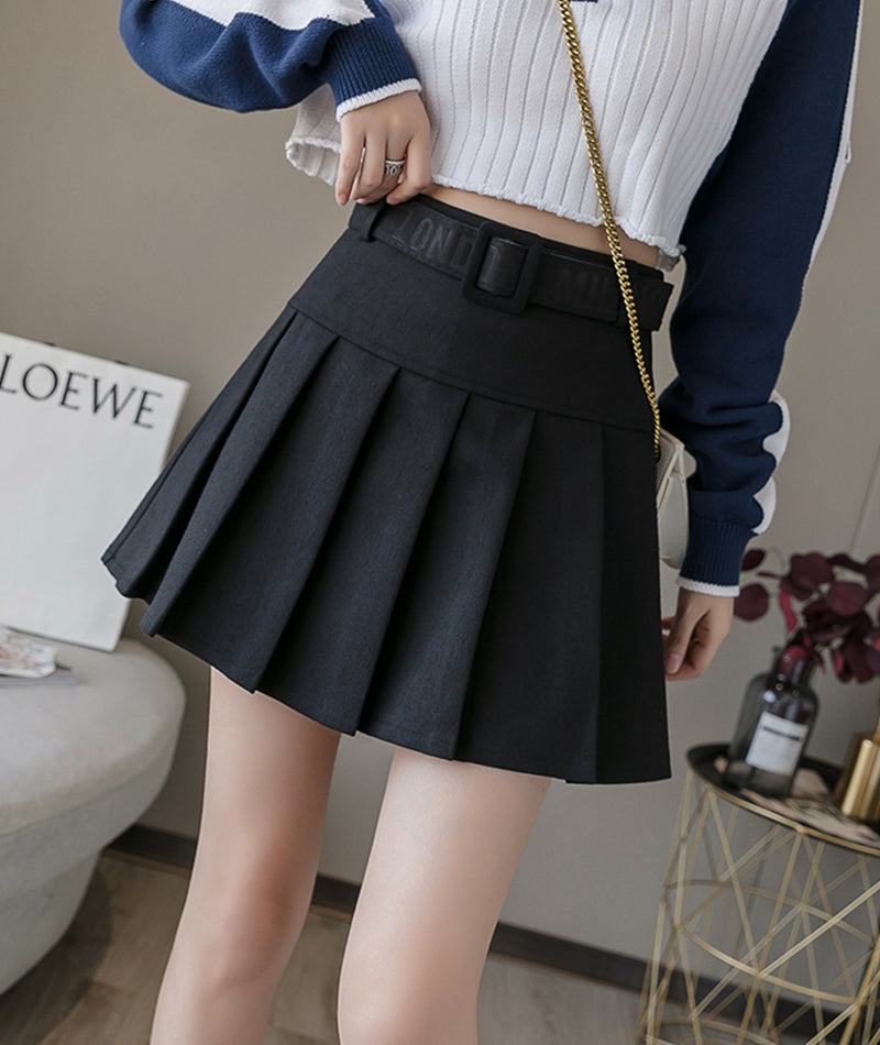 Cute A line pleated skirt  3461