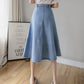 Jupe en jean simple coupe A 3485