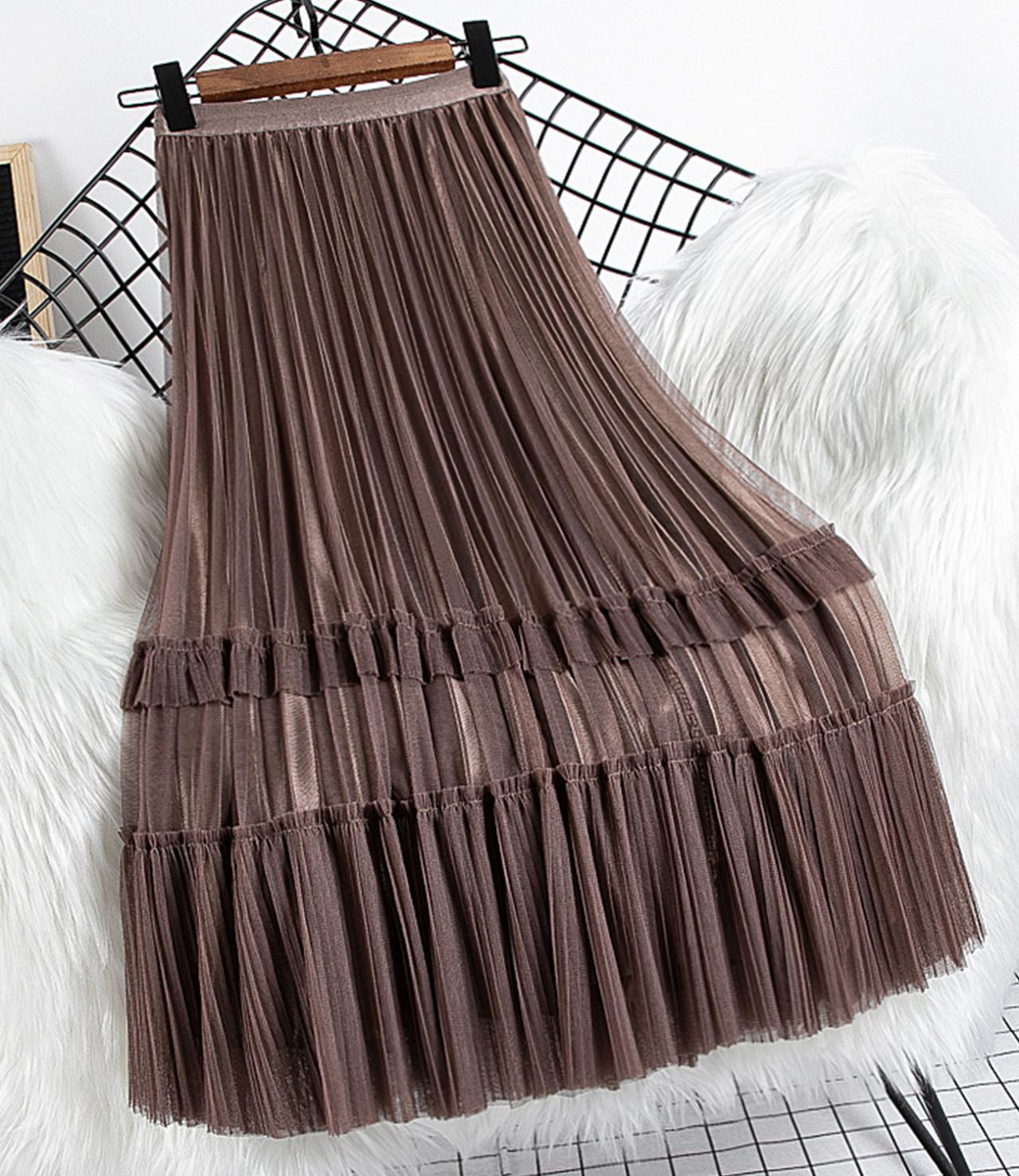 Cute A line tulle skirt  3452