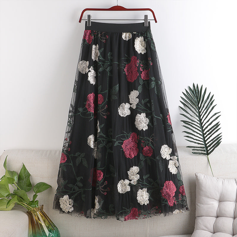 Cute tulle lace A line skirt  3448