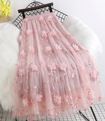 Cute A line tulle short skirt  3455