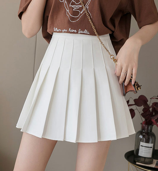 Lovely A line short pleated skirt  3467