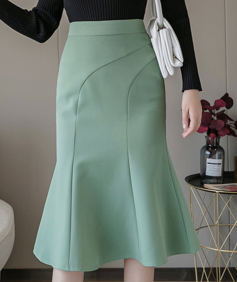 Elegant ruffle skirt wrap hip skirt  3489