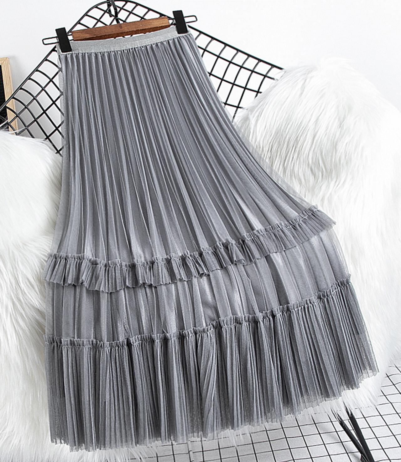 Cute A line tulle skirt  3452