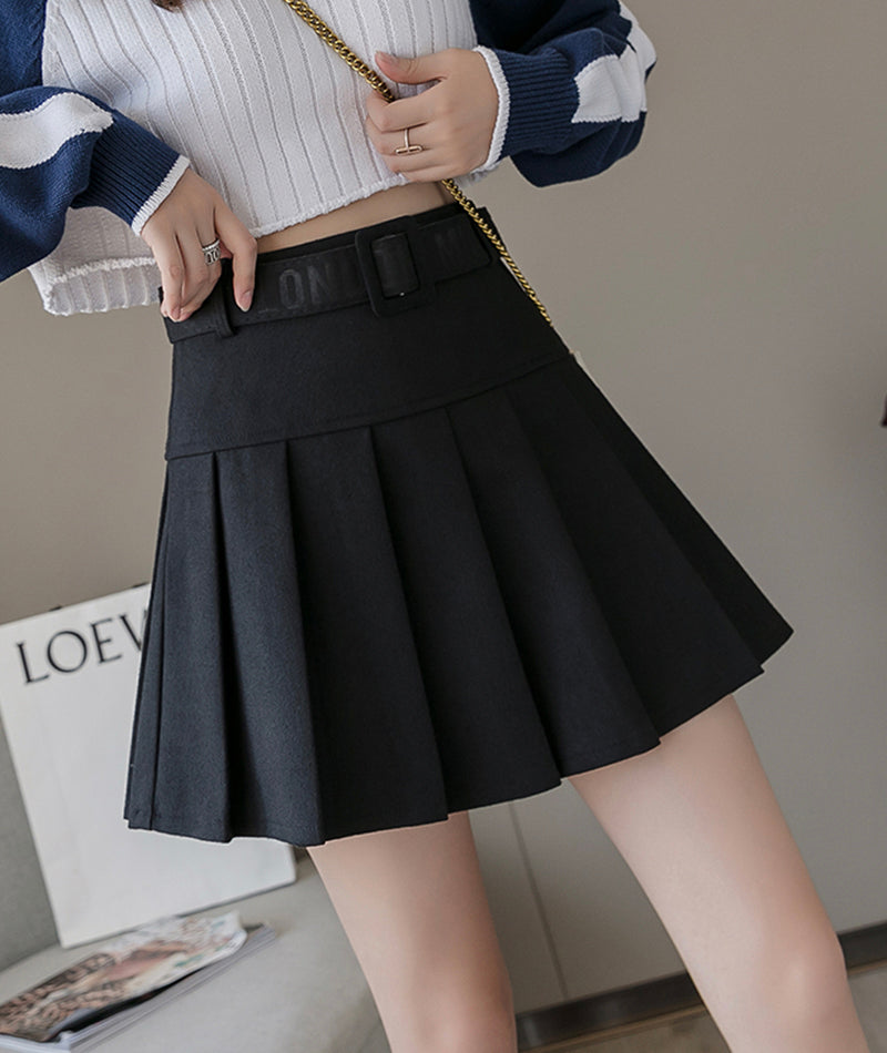 Cute A line pleated skirt  3461