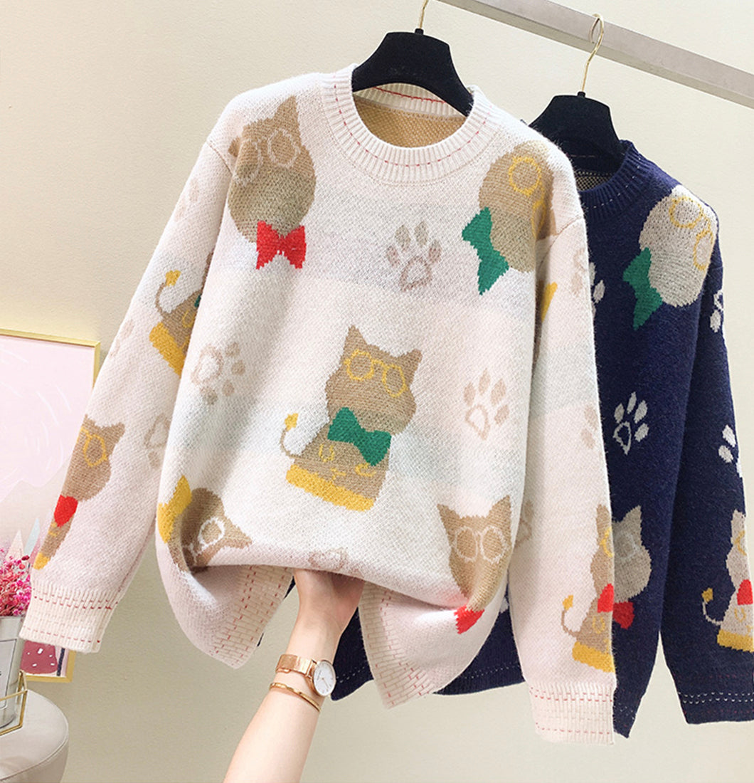 Lovely loose long sleeve sweater  049