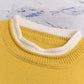 Einfacher Langarm-Pullover mit Rundhalsausschnitt 031