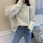 Stylischer Langarmpullover 035
