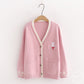 Süßer Cardigan mit V-Ausschnitt 039