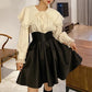 Chemise courte mignonne coupe A noire 3440