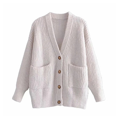 Manteau cardigan ample mi-long en tricot 7288