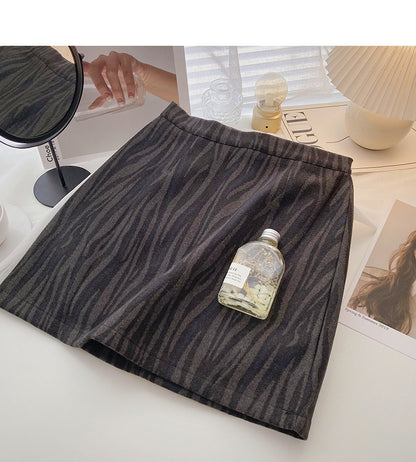 New Korean version of Hong Kong style simple slim skirt  5414