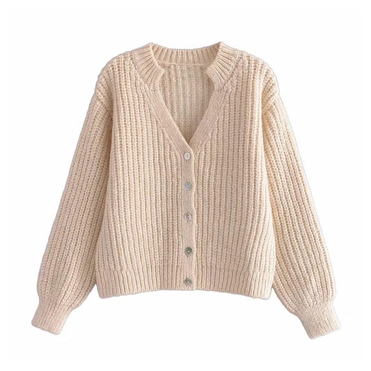 Cardigan en tricot ample de style décontracté et décontracté 7365