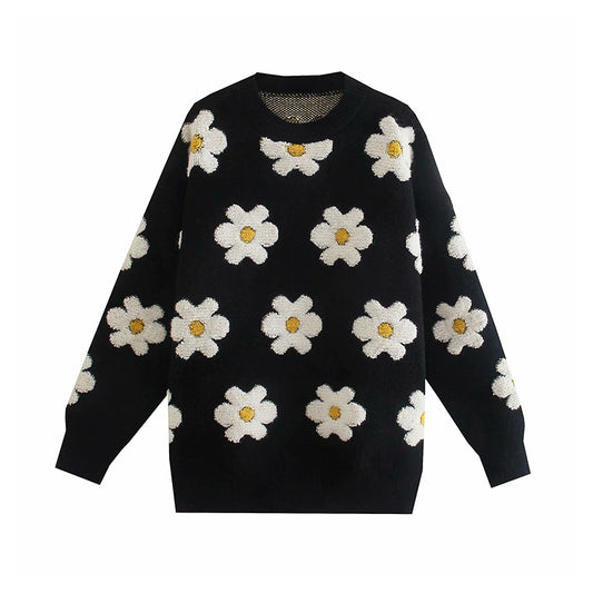 Pull ample crocheté à la main Daisy 7315