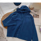Sweater women's lazy style solid color loose hooded coat  5927