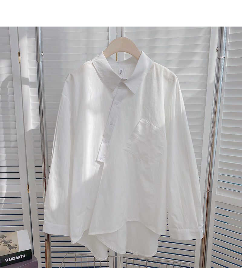 Korean design irregular thin loose long sleeved cardigan top  6405