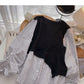 Sens du design couture à rayures fausses deux chemises 6281