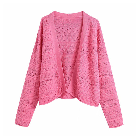 Veste en tricot fin pour femmes européennes et américaines, nouvelle collection automne 7232